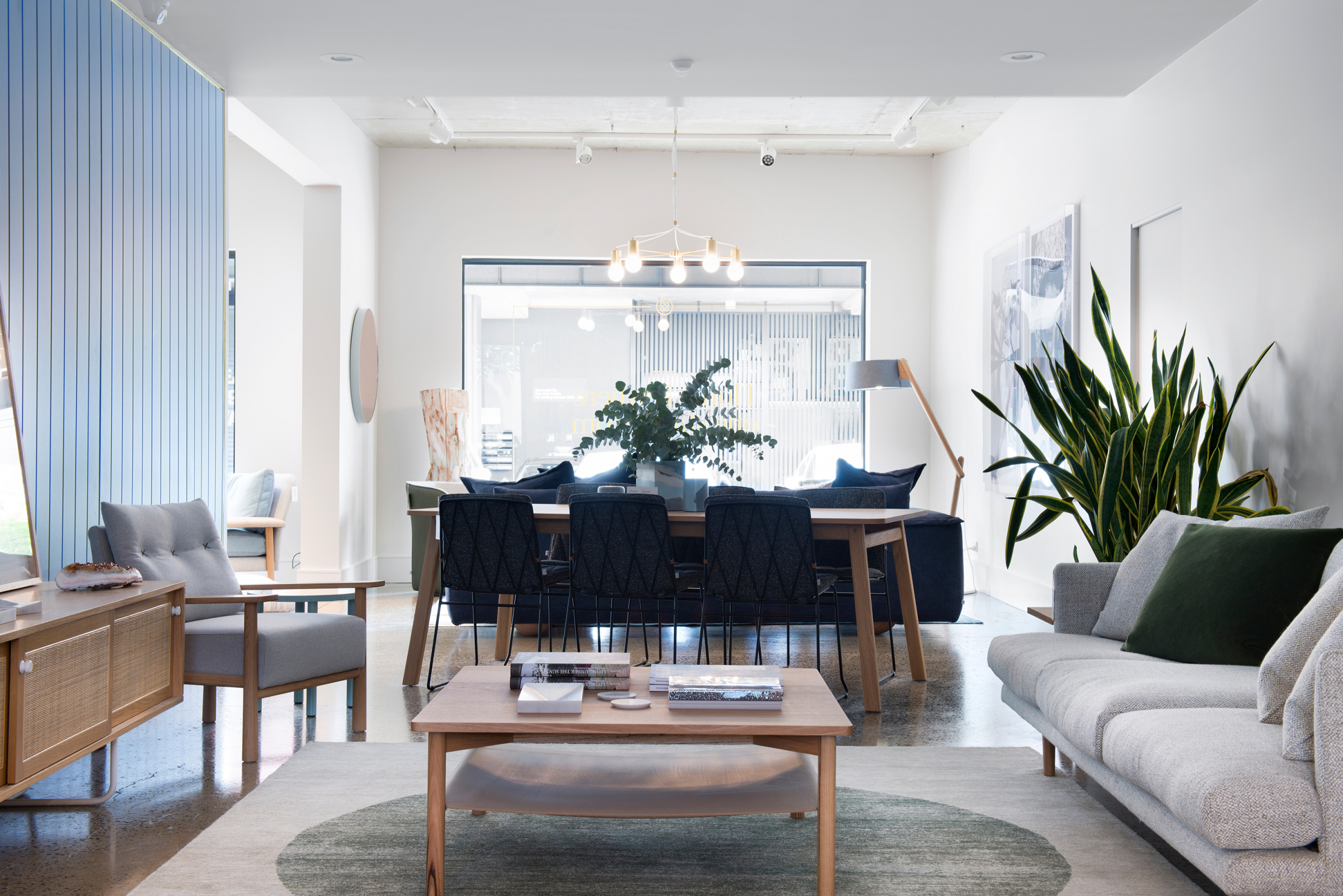 Modern living room interior in Jardan, Brisbane featuring stylish furniture and natural light.