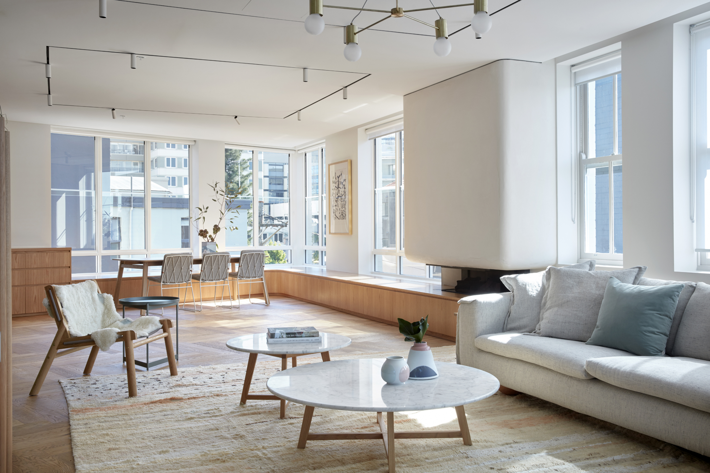Modern living room interior with natural light and stylish furniture in Jardan Sydney.