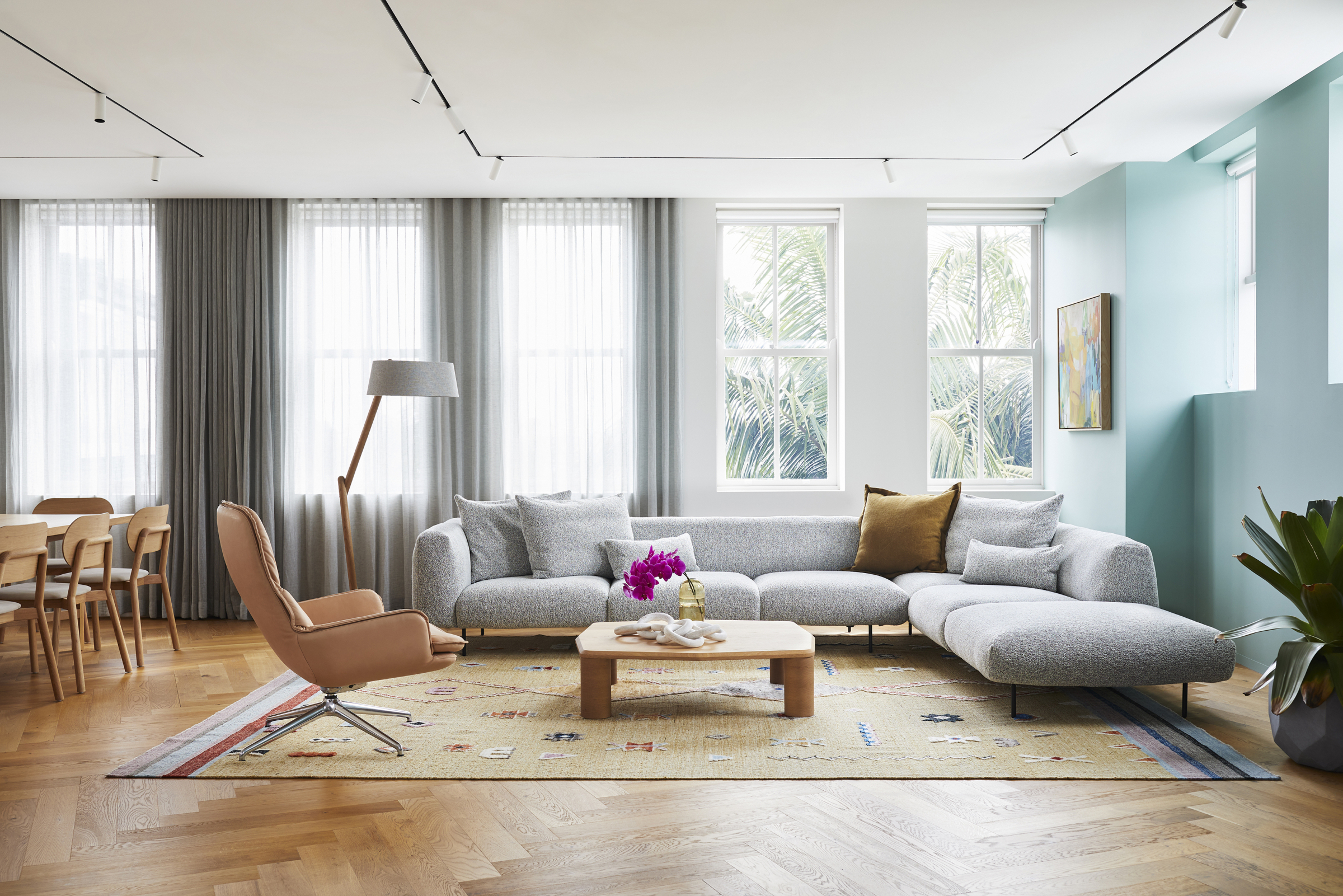 Stylish living room interior from "Jardan, Sydney" featuring modern furniture and natural light.