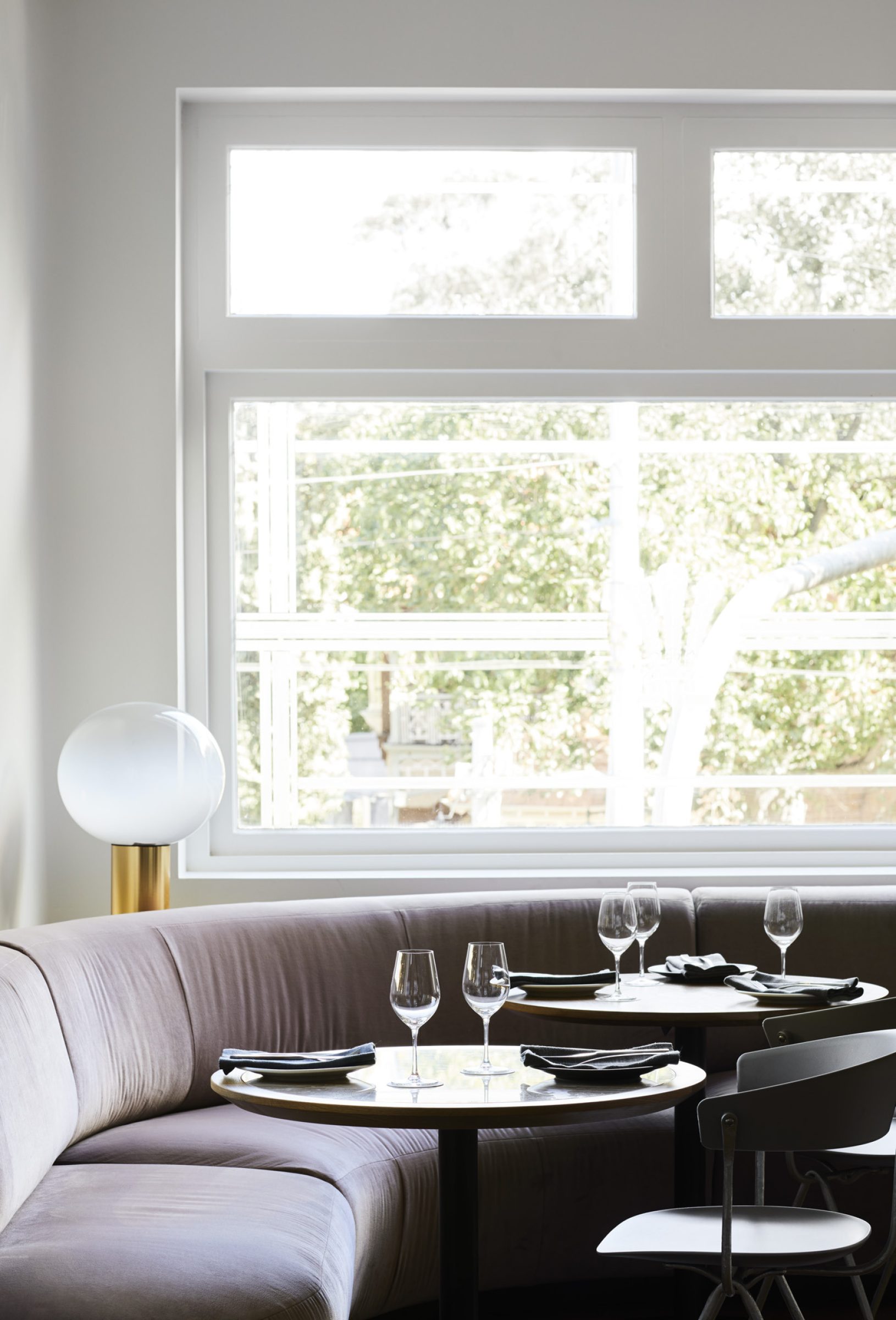 Modern dining room with elegant table settings and soft lighting in Prince Dining Room.